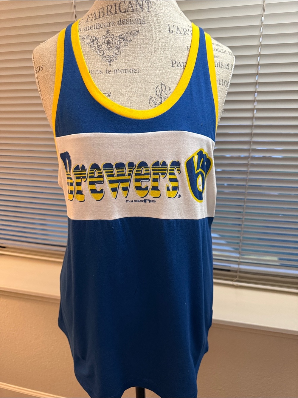 Brewers Navy & Yellow Women's Tank Top